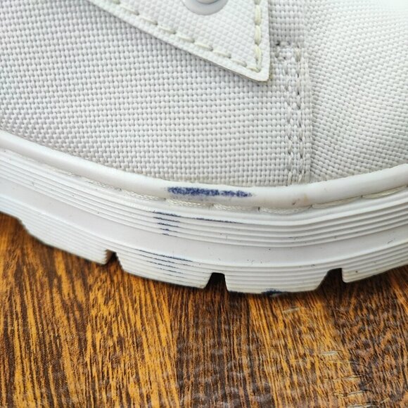 Dr. Martens Women's Combs W White Canvas Ankle Boots Size 6 US - Picture 9 of 14
